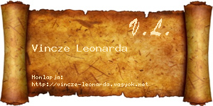 Vincze Leonarda névjegykártya